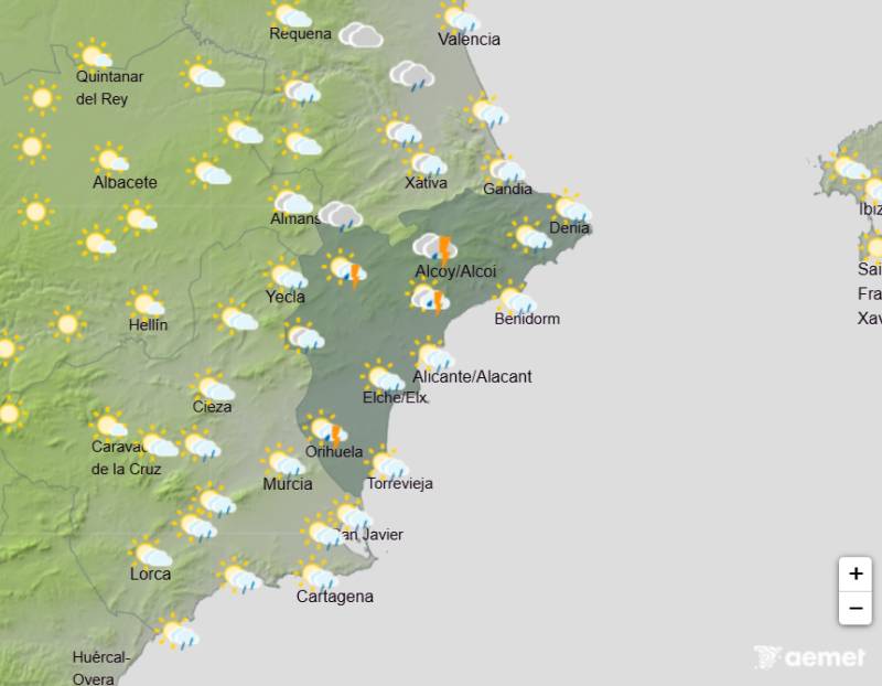 Alicante weather forecast Oct 26-29: Temperatures climb to 28°C before showers return