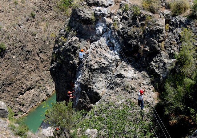 Via Ferreta climbing route for Cañón de Almadenes in Cieza
