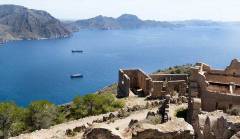 The batteries and gun emplacements at Castillitos and El Jorel, Cabo Tiñoso