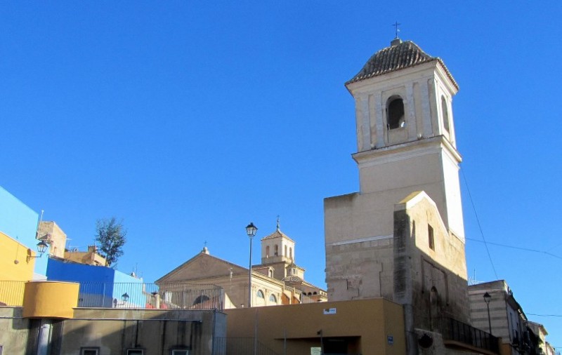 Church tower of Santa María del Arrabal in Jumilla