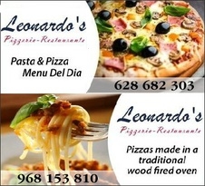  Leonardo's Restaurant Bookings Please Call 628 682 303